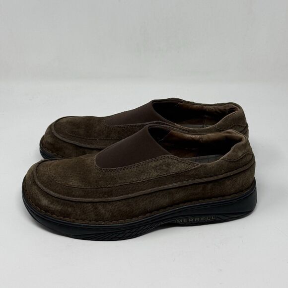 Merrell World Mover Moc Loafers Shoes Mens 10 Brown Suede Slip On Casual Comfort main image 15